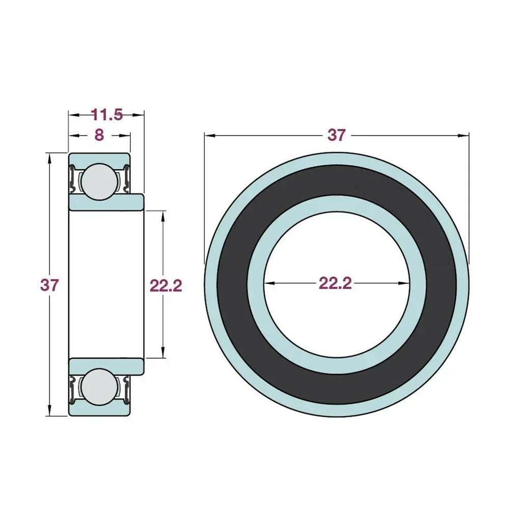 Bicycle Bottom Bracket MR22237 Bearing For-SRAM Bike Part 22.2x37x8x11.5mm Outdoor Bikes Accessories Cycling Parts