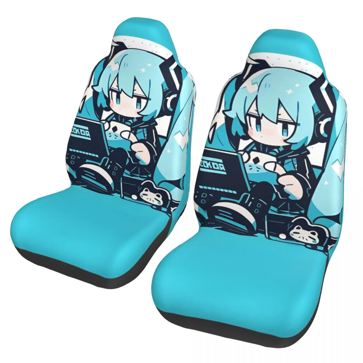 初音ミク-ユニバーサルカーシートカバー-プロテクター-インテリアアクセサリー-旅行用-ボーカロイド-カーシートカバー-ファイバーハンティング