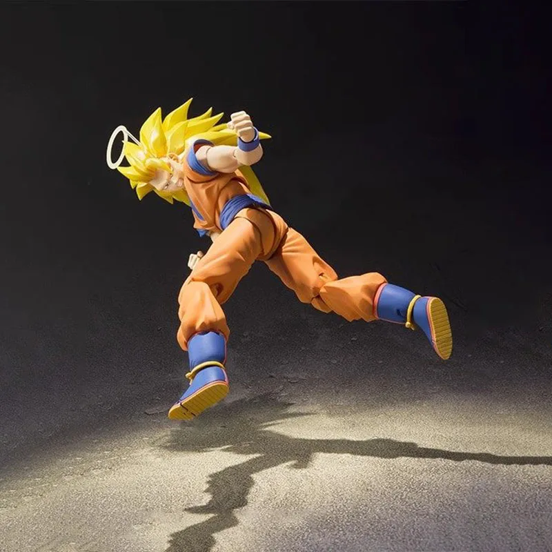 Bandai Dragon Ball figurine SHF Son Goku Saiyan 3 2.0 haute poseabilité objets de collection figurines d'anime jouets pour garçons cadeau