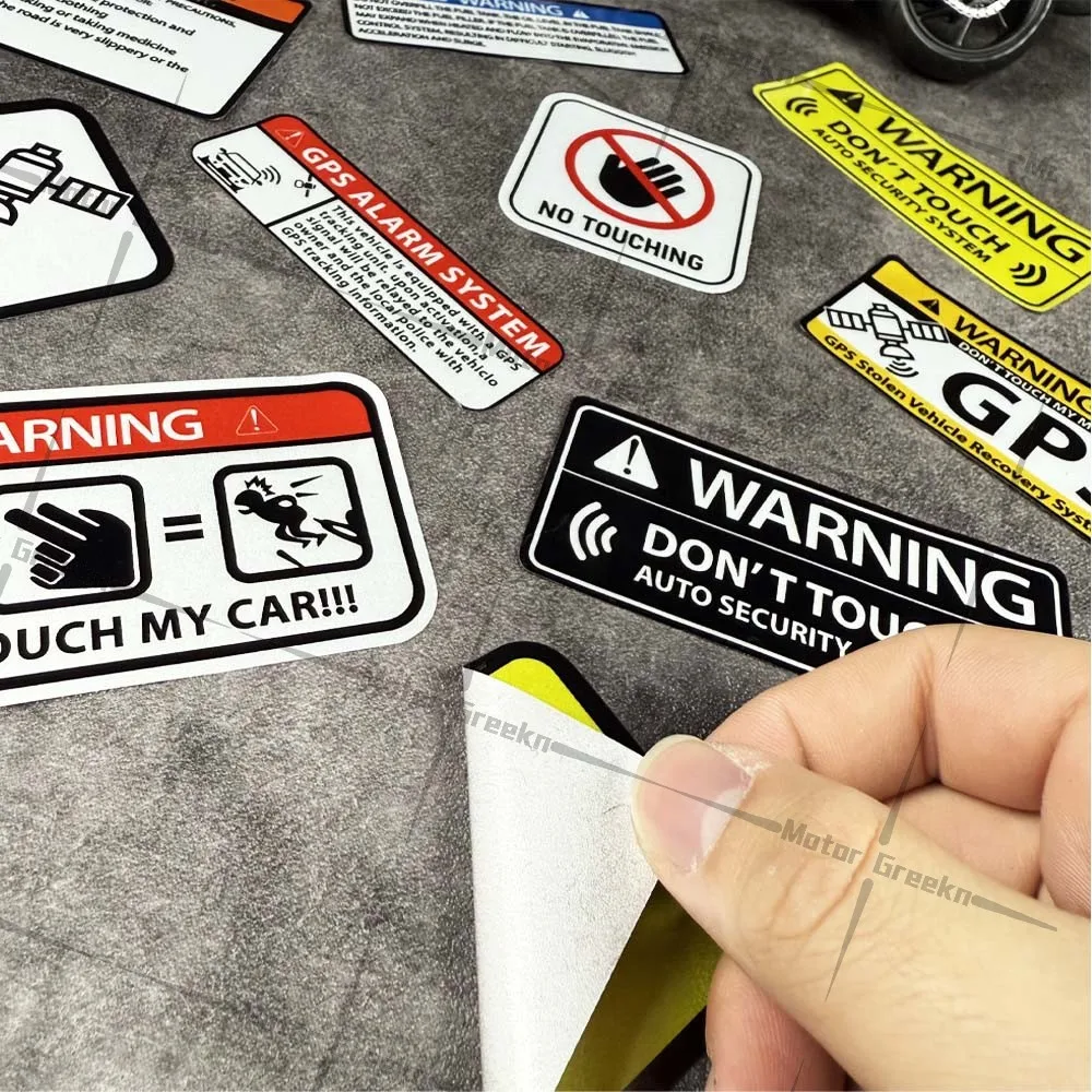 Reflective Motorcycle GPS Tracking Alarm Decal Decor Body Fuel Tank Racing Laptop Phone Luggage Diary Waterproof Sticker
