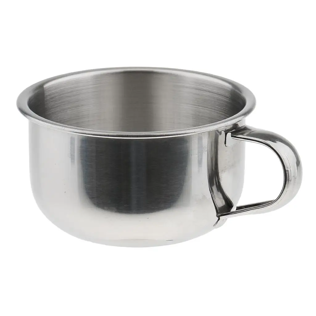 8cm/ 3.2 Inch Stainless Steel Shaving Mug Bowl - Brush Soap Cup with Handle Cosmetic Mask Container / Storage