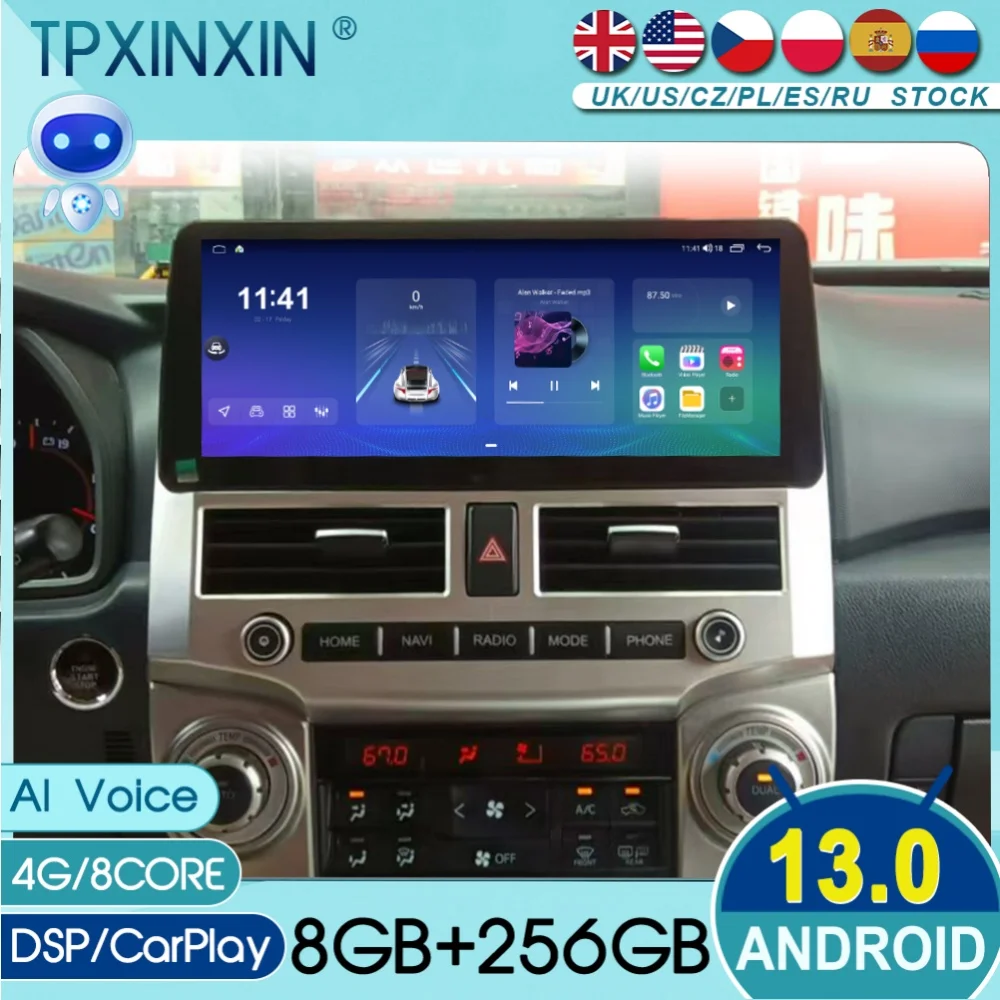 

For Toyota 4runner 2009~2022 Android Auto Carplay Car Radio Stereo Automotive Multimedia Player GPS Navigation Head Unit