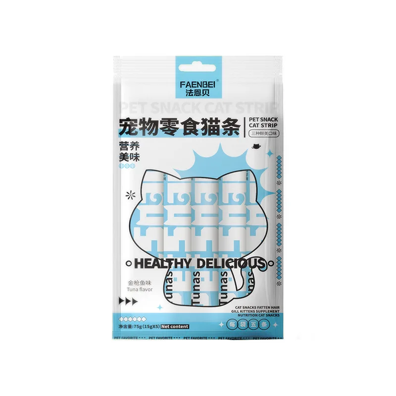 10 قطعة/2 حزمة وجبات خفيفة للحيوانات الأليفة شرائط القطط الصغيرة القط الرطب الغذاء حزمة التغذية الدجاج سمك القد السلمون صيغة نكهة مختلطة القط وجبات خفيفة سائلة #5