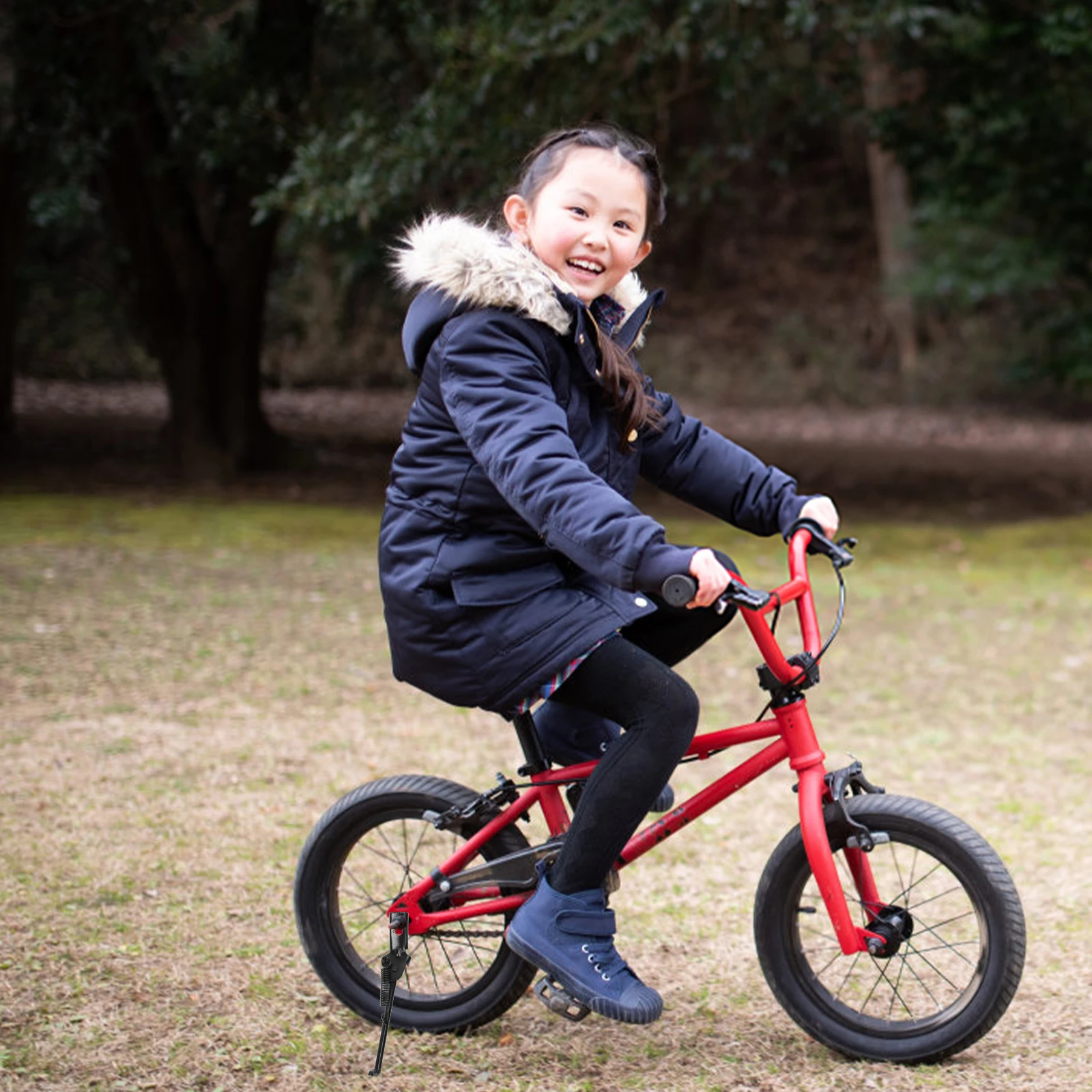 

Bike Kickstand 16 Inch Rear Mount Durable Waterproof Stand For Mountain Road Folding Kids Bikes Non-Slip Bicycle Support