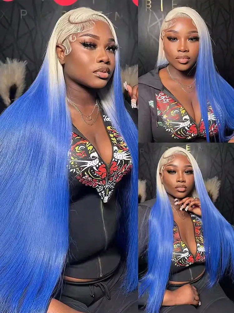 250% 34 pollici 613 parrucca anteriore in pizzo dritto capelli umani 13x4HD pizzo trasparente parrucca bionda brasiliana al 100% pre-pizzicata con i capelli del bambino