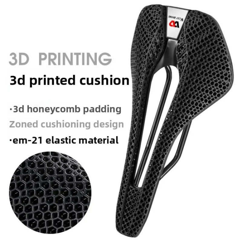 

WEST BIKING 3D Printed Bike Saddle Honeycomb Breathable Road/MTB Cycling Seat
