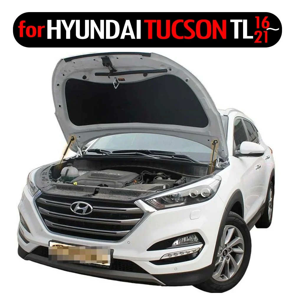 Przednia maska silnika Modyfikacja amortyzatora gazowego do Hyundai Tucson TL 2015-2018 Silnik Sprężyna z włókna węglowego Amortyzator Podnośnik Amortyzator
