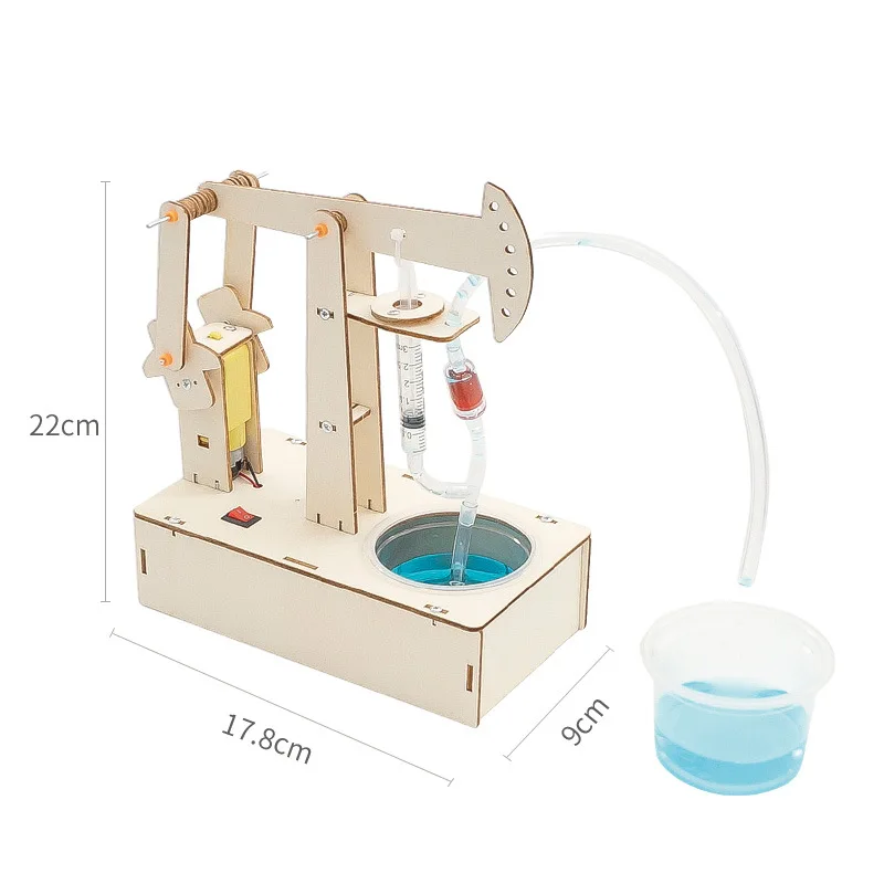 DIY Pumping Unit Model Children Educational STEM Kit Experiment Tool Science Toy School Educational Fun Physics Project Puzzle