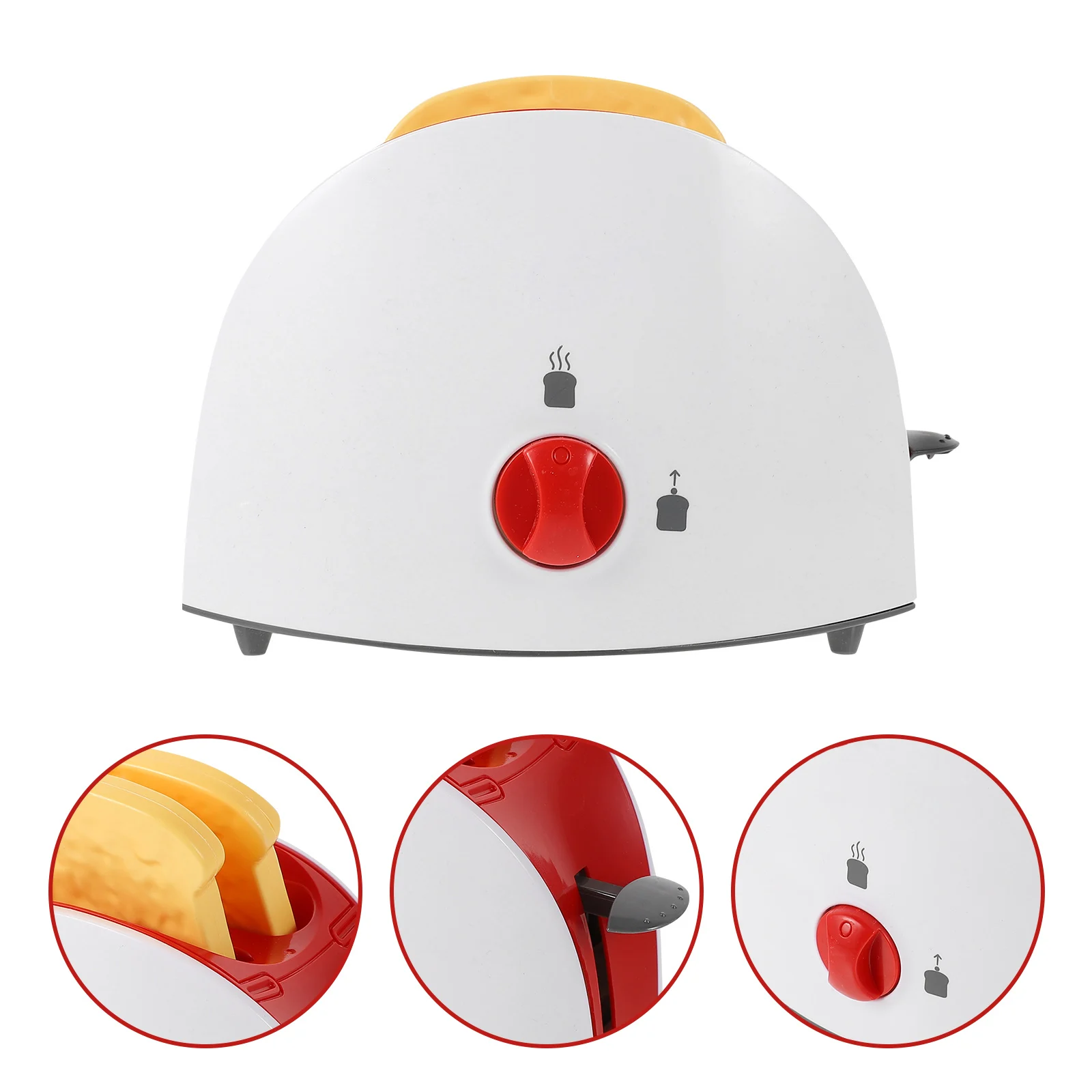 

Plastic Bread Maker Kids Educational Cooking Play House Kitchen Appliance Safe Smooth Lightweight Red For Baby Girls Boys Gift
