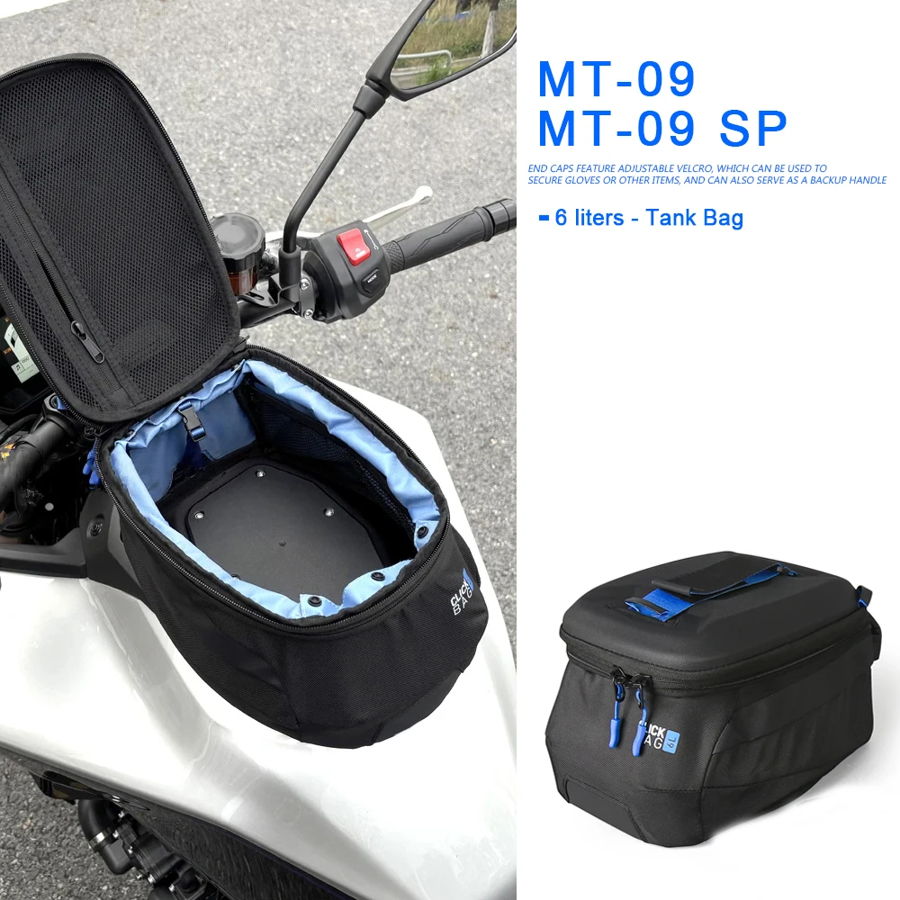 

Motorcycle Tank Bag Quick Release Waterproof 6L Black New For YAMAHA MT 09 MT-09 MT09 SP 2024 2025 2026 Accessories