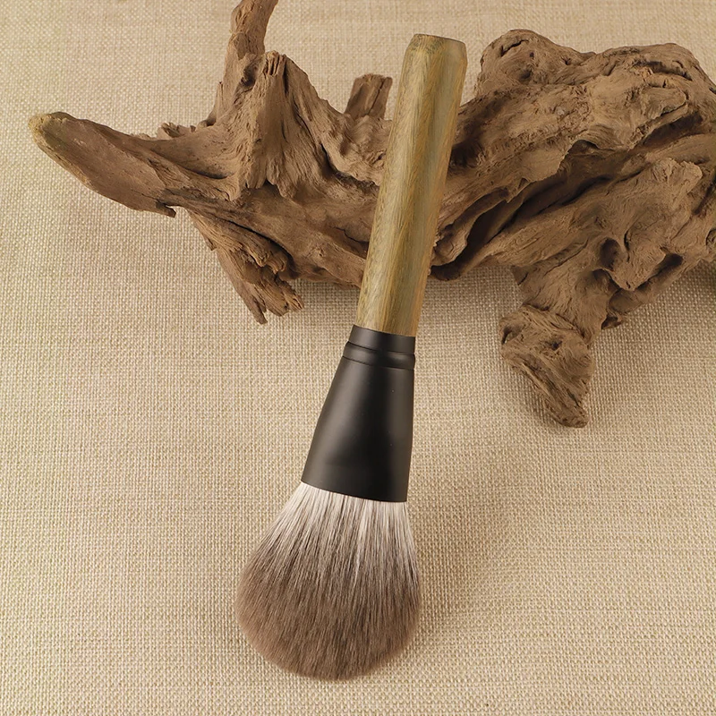 Star Moon Series Powder Brush Blue Fox Hair Animal Hair Green Sandalwood Fashion Facial Powder Brush