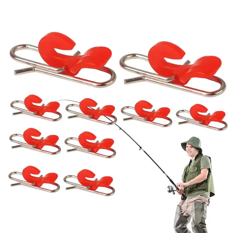 Impact Bait Clip 10PCS Quick Release Clip For Fishing Hook Decoupling Fishing Accessories With Stainless Steel Pin For Outdoor