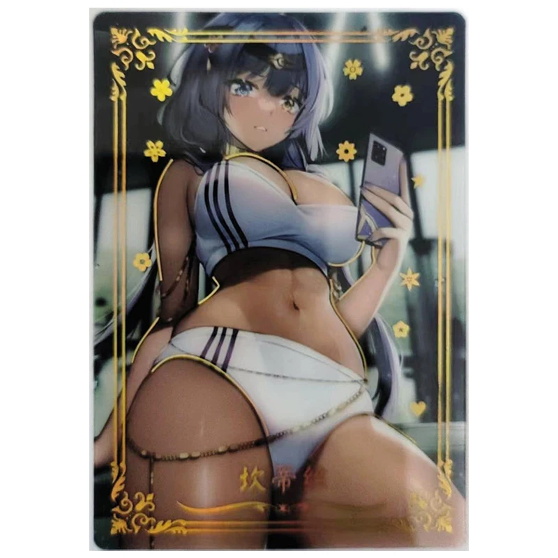 Anime Goddess Story Rare PVC refrive flashcard Ningguang Shenhe beelzebun Toys for boys carte da collezione regali di compleanno