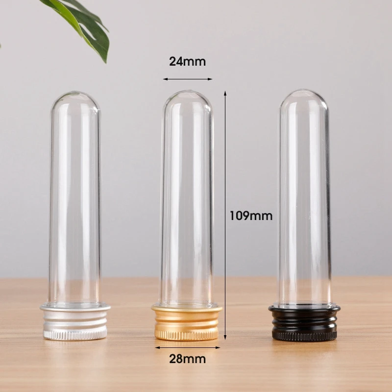 3PCS 30ml transparent cylindrical pet tube Empty bottle mask powder paste capsule candy stationery plastic bottles