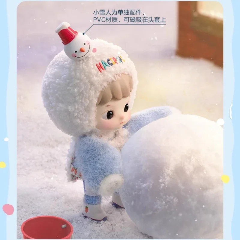 Nuovo Hacipupu Pupazzo di neve Visita Serie Figura mobile Bambola Ultima versione Carino Natale Dress Up Kawaii Desk Ornament Collection regalo