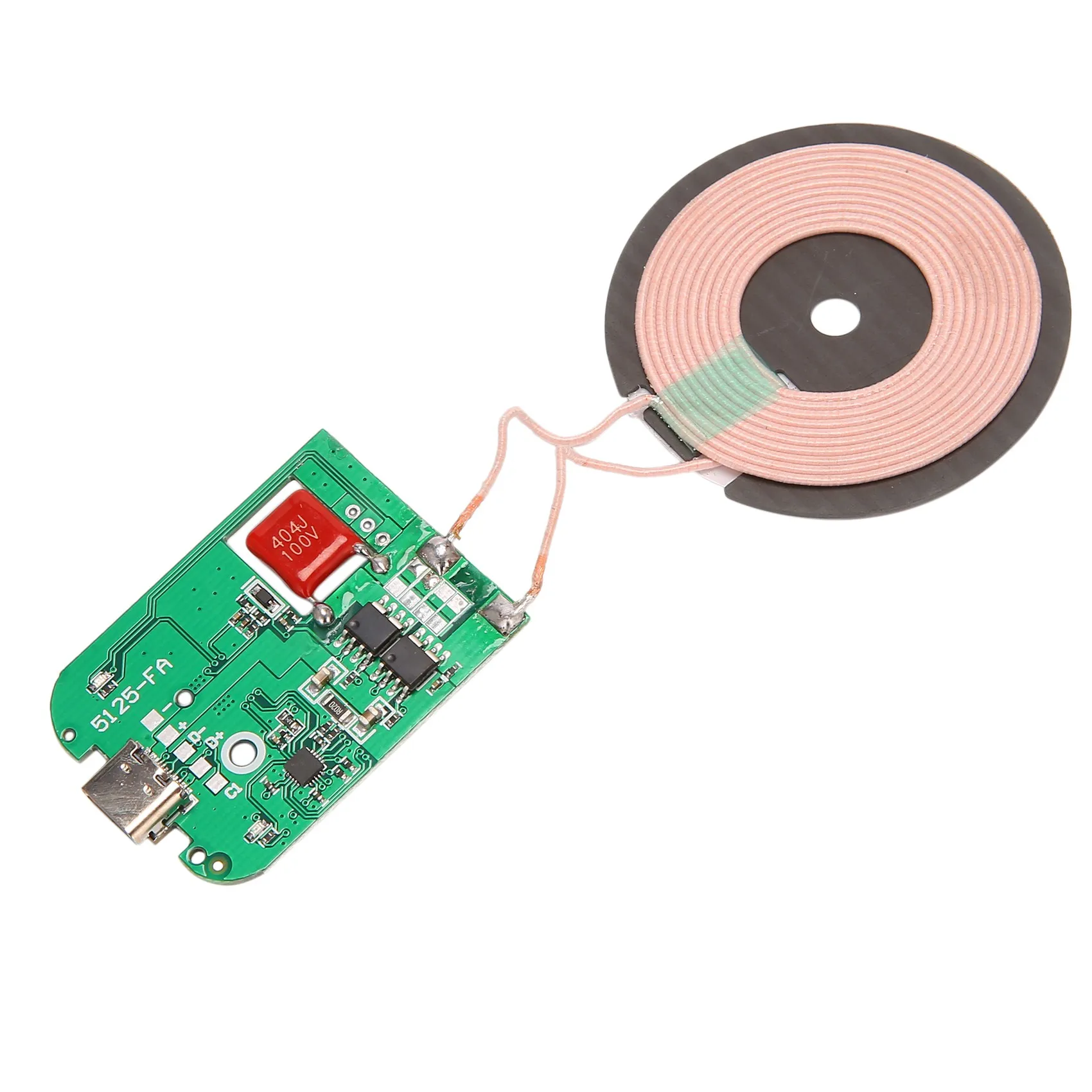 Wireless Charger Dc 5V 15W Coil Receiver Module Wireless Charger PCBA Circuit Board with Coil Pad for