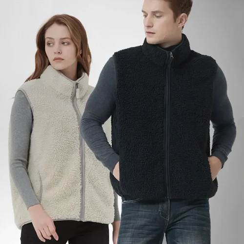남녀공용 폴라 플리스 조끼, 따뜻한 민소매 코트, 단색 조끼, 커플 스탠드 칼라, 지퍼 아우터, 가을 겨울 Best5 남녀공용 폴라 플리스 조끼, 따뜻한 민소매 코트, 단색 조끼, 커플 스탠드 칼라, 지퍼 아우터, 가을 겨울 Best5