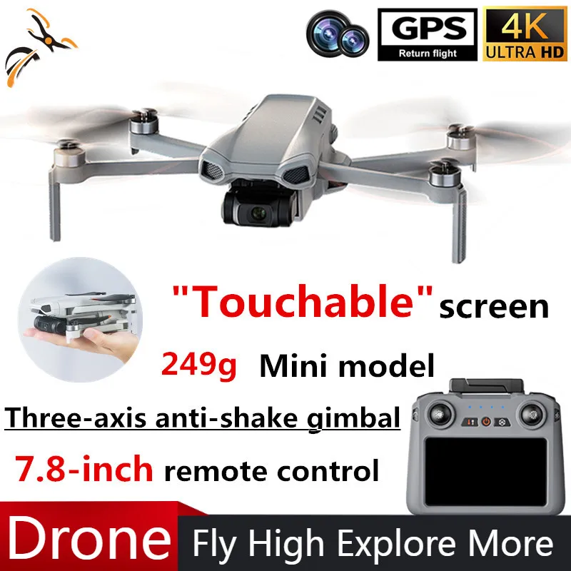 

017 Drone Professional 3-Axis Gimbal 4K Camera GPS Dron Touch Screen Remote 6KM Image Transmitting 5G FPV Foldable Quadcopter