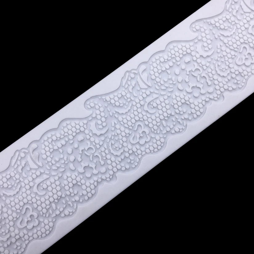 CT-5017 Floret Shapes Lace Soft 100% Platinum Silicone Cake Fondant Embossing Gum Paste Decorating Mold Tool