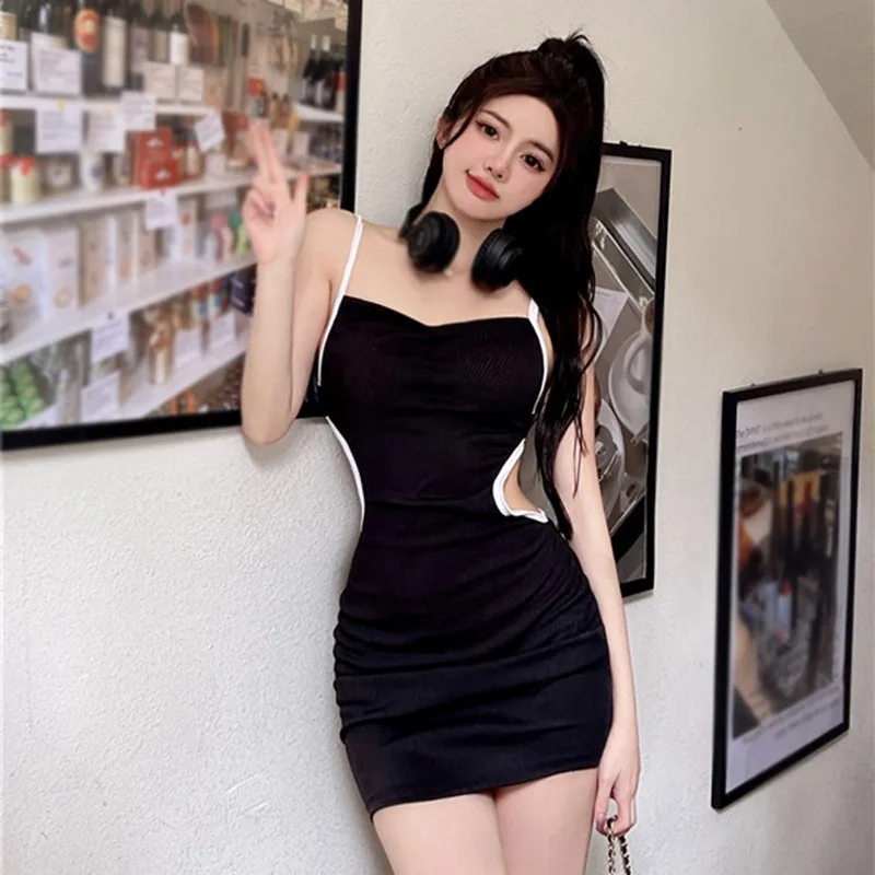 

Summer slimming and sexy Dress Women Suspended Dresses Off waist Dress Short