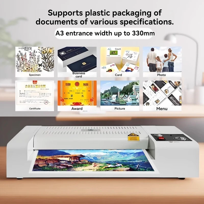 U-430H Plastic Sealing Machine Photo Laminator File Laminating Machine Picture Laminating  Metal Shell A3
