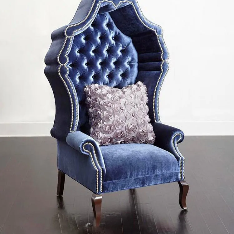 

American single sofa chair European simple high back club studio chair