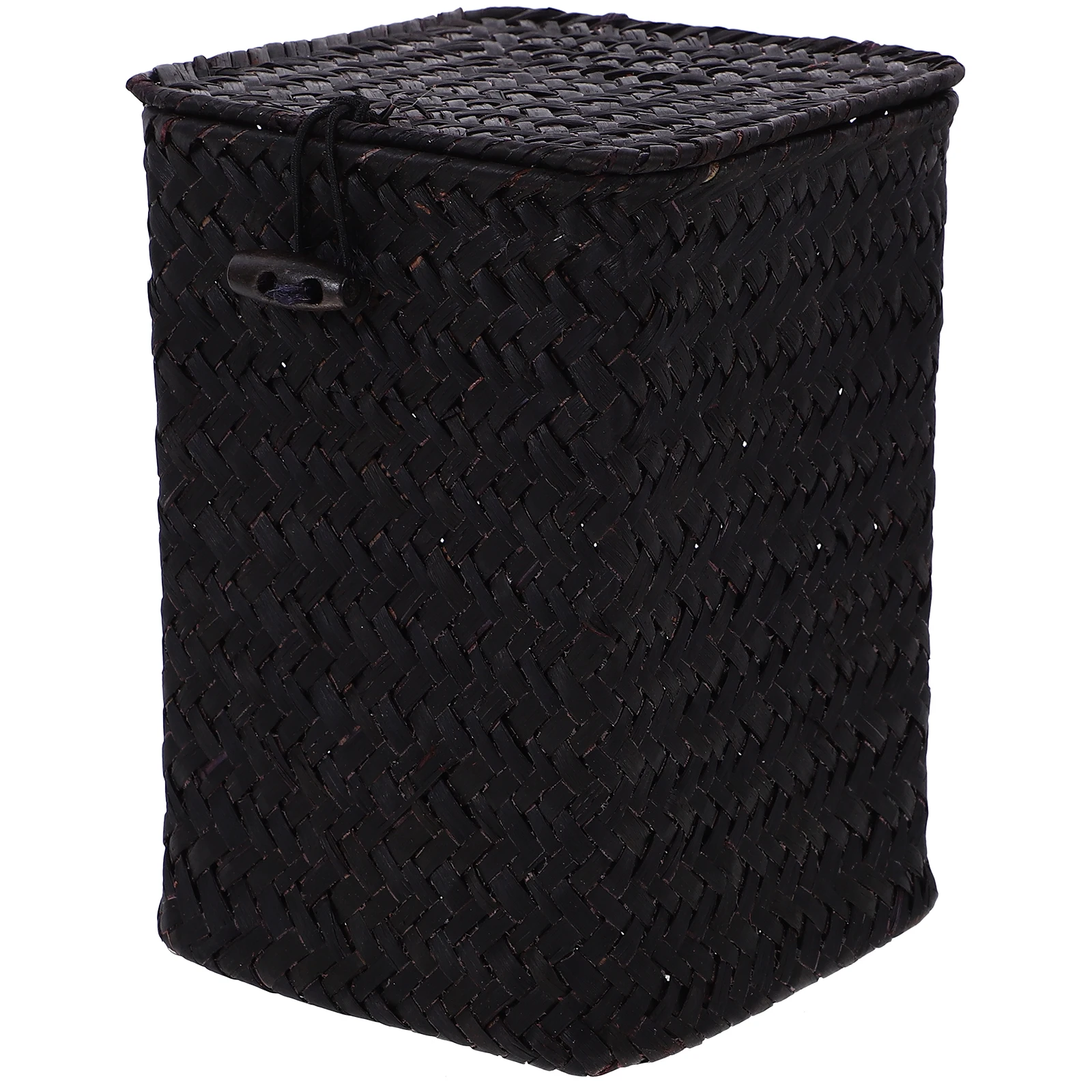 

Storage Box Woven Basket for Lidded Baskets Boxes with Lids Retro Decor Bin Small Desk