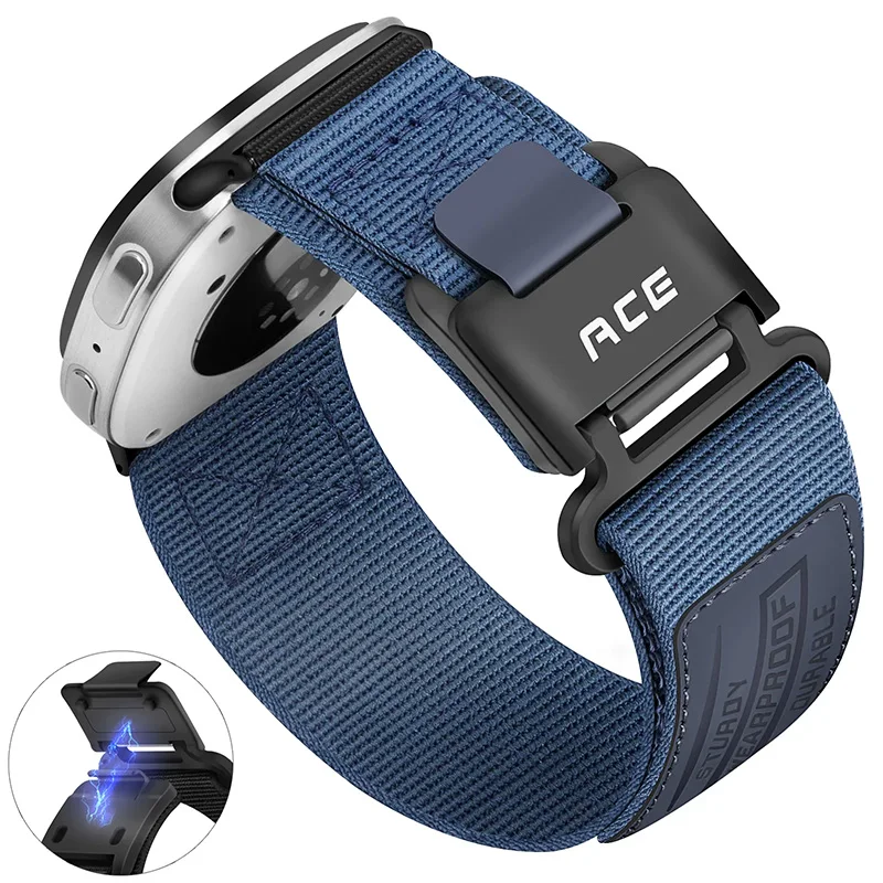 

Нейлоновый магнитный ремешок для Samsung Galaxy Watch 8/8 Classic 40 мм 44 мм 46 мм спортивный дышащий браслет Galaxy Watch Ultra 47 мм