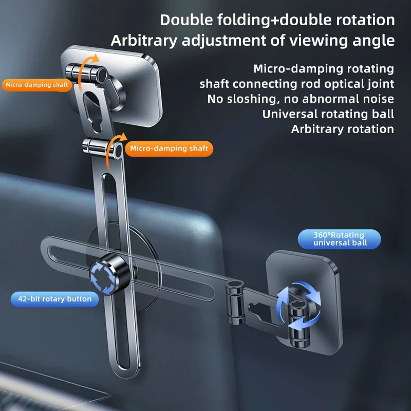 Car Phone Holder Invisible Foldable Magnetic Bracket Fit MG4 ZS BYD Atto 3 Song Tang Dolphin Han Tiggo 7 Haval Tesla Model 3YXS