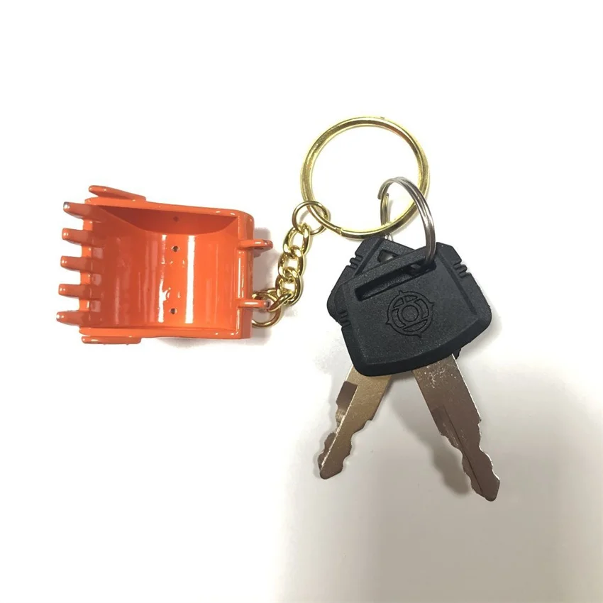 

2PCS Old Type H800 Key with Bucket Key Chain for Hitachi Excavator Heavy Equipment Keychain