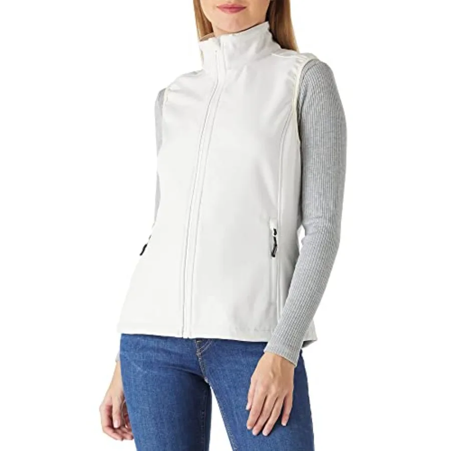 

Женский легкий софтшелл-жилет Outdoor Ventures с флисовой подкладкой, ветрозащитный, на молнии, без рукавов, для бега, походов и гольфа