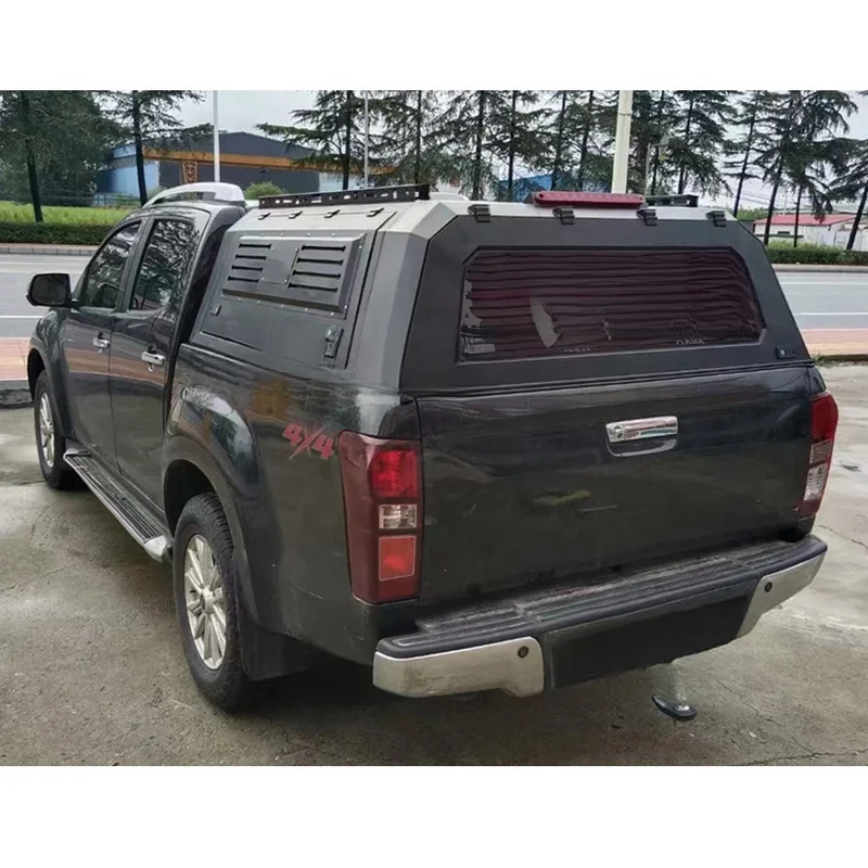 Auto Accessories LE-STAR 4X4 Black Removable Manganese Steel High Cover Rear Box Lid Hardtop Canopy Compatible With Isuzu D-Max