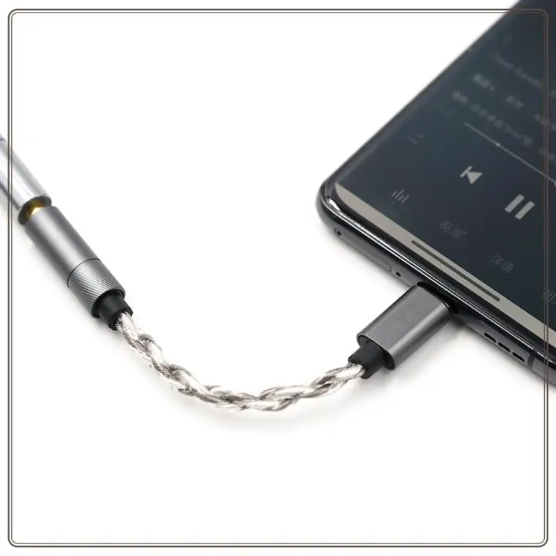 Reliable-Type C Headphone Adapter CX31993 32Bit 384Khz Audio Decoding Cable Type C To 4.4Mm DAC Amp Adapter,Type C Headphone Ada