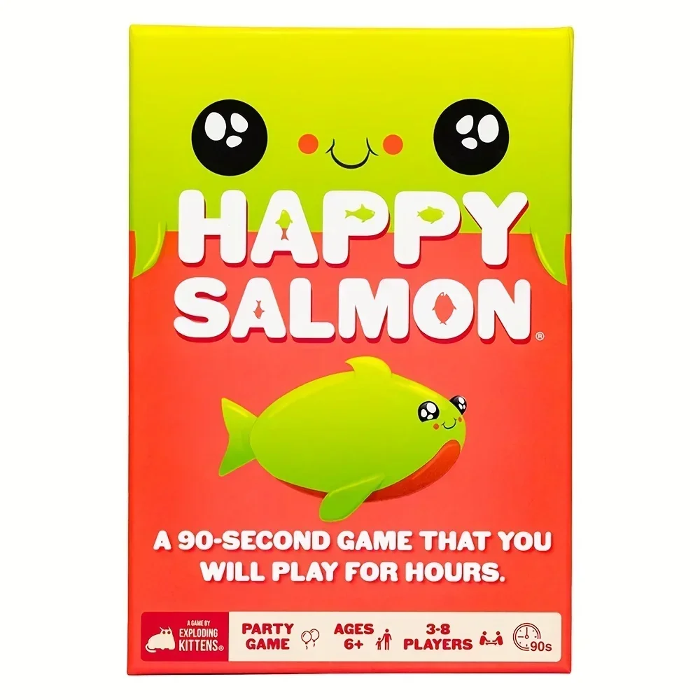 Exploding Kittens Happy Salmon Family-Friendly Party, Board Card Games For Adults, Holiday Party Game, Creative Birthday