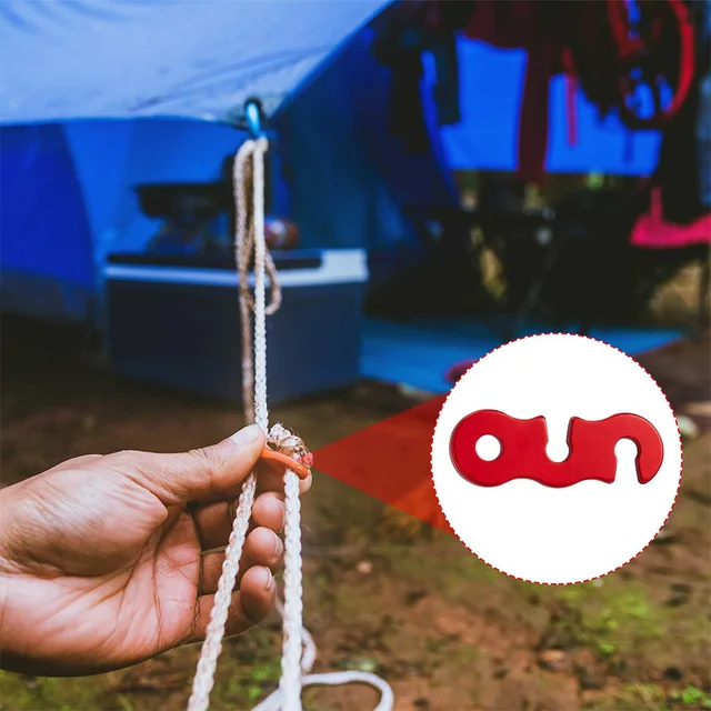 Aluminum Alloy Tent Cord Paracord Tensioner Guy Line Rope Adjusters Cord Tighteners for Outdoor Tent Camping Hiking Accessories 6