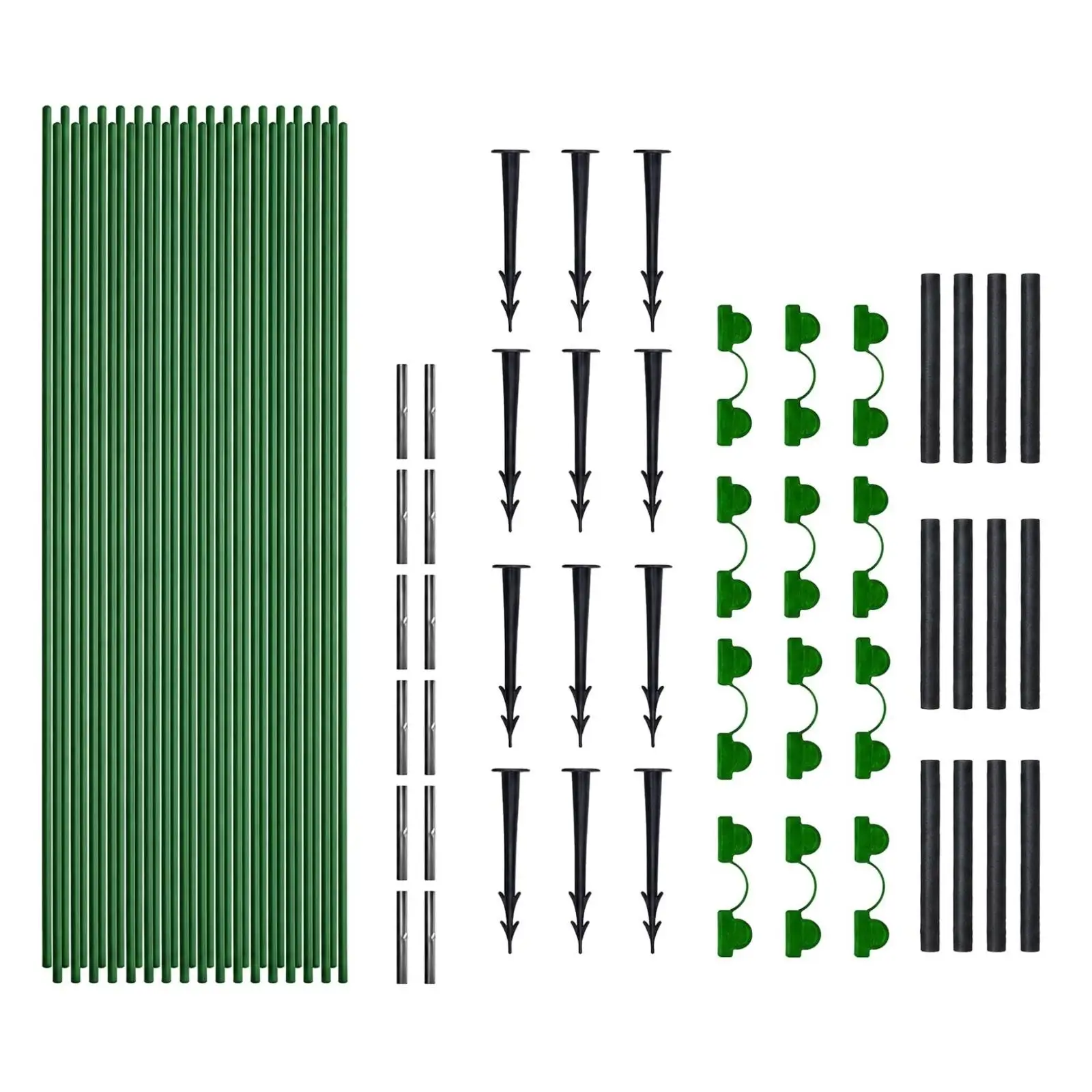Fiberglass Protection Net Garden Tunnel Hoop System Kit for Vegetable Row Plant Bed Cover Support Frame