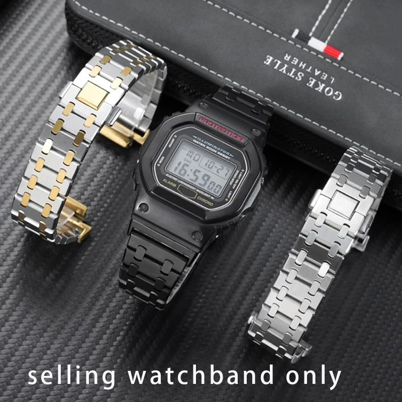 

Ремешок для часов из нержавеющей стали DIY для Casio DW-5600, GW-M5610, GW-B5600 Series, модифицированный ремешок из нержавеющей стали