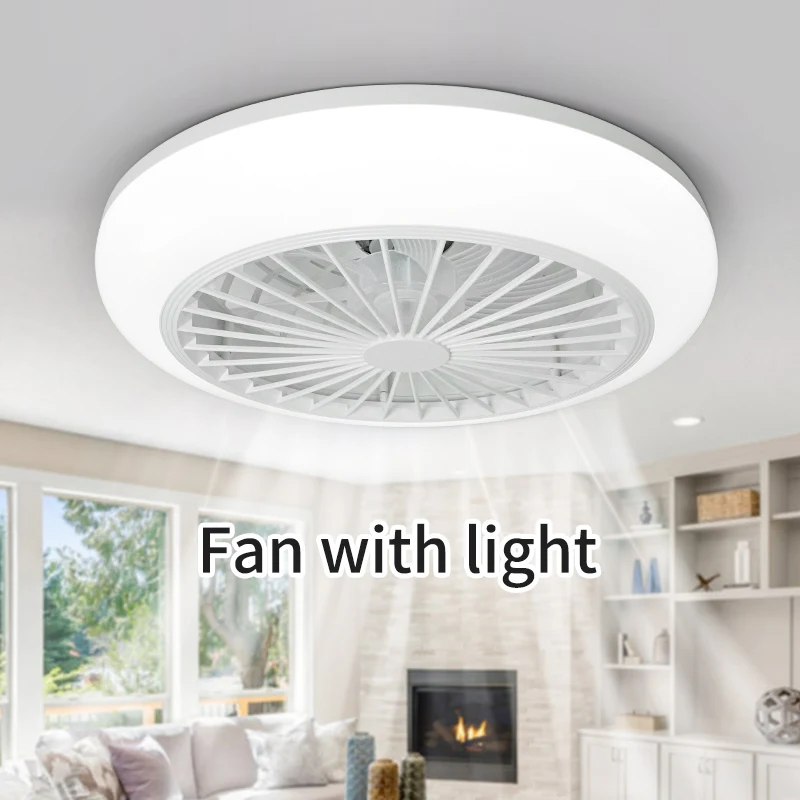 

Modern Ceiling Fans with Lights, Room and Living Room Decorations, Home Silent Intelligent Dimming Ceiling Fans, Pendant Lights