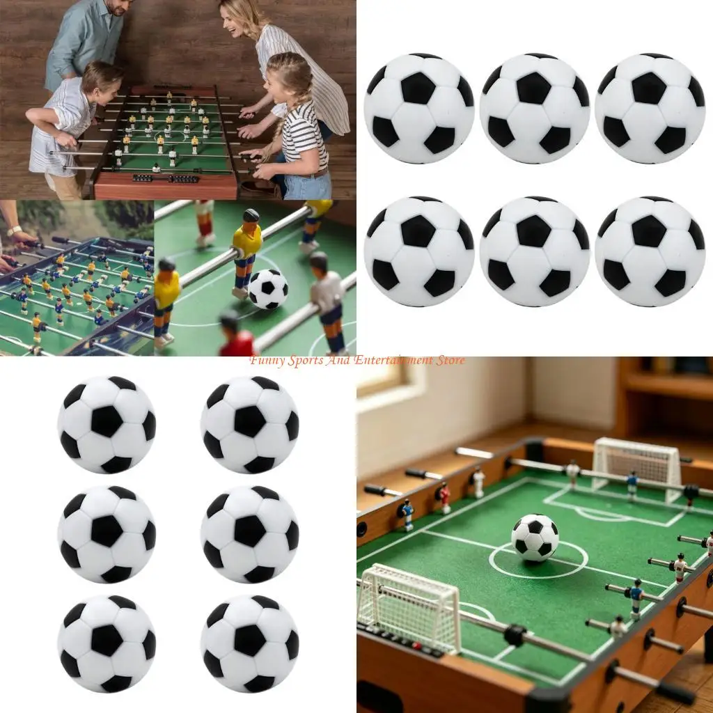 

C4DE 6Pcs 23mm Black And White Foosball Game Balls Premium Resin Materials for Table Football Smooth Rolling Light Weight