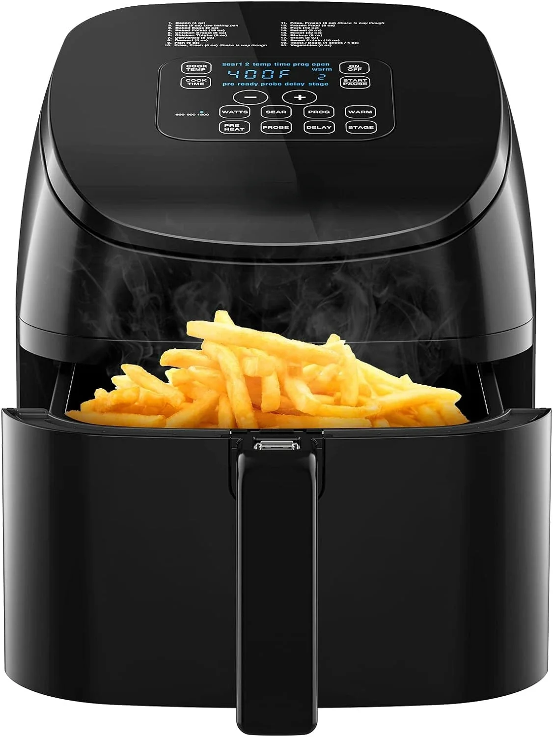 

Modern, Effortless Cooking: Brio 4.5-Qt Air Fryer with 1 Touch Digital Controls and 100°-400°F Temp Controls in 5° Increments