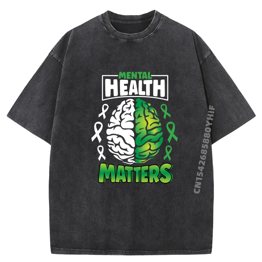 مسائل الصحة العقلية انتشار الوعي الدماغ الشريط الأخضر الفاخرة مصمم لفترة محدودة خاصة غسلها تي شيرت هدية فكرة #1