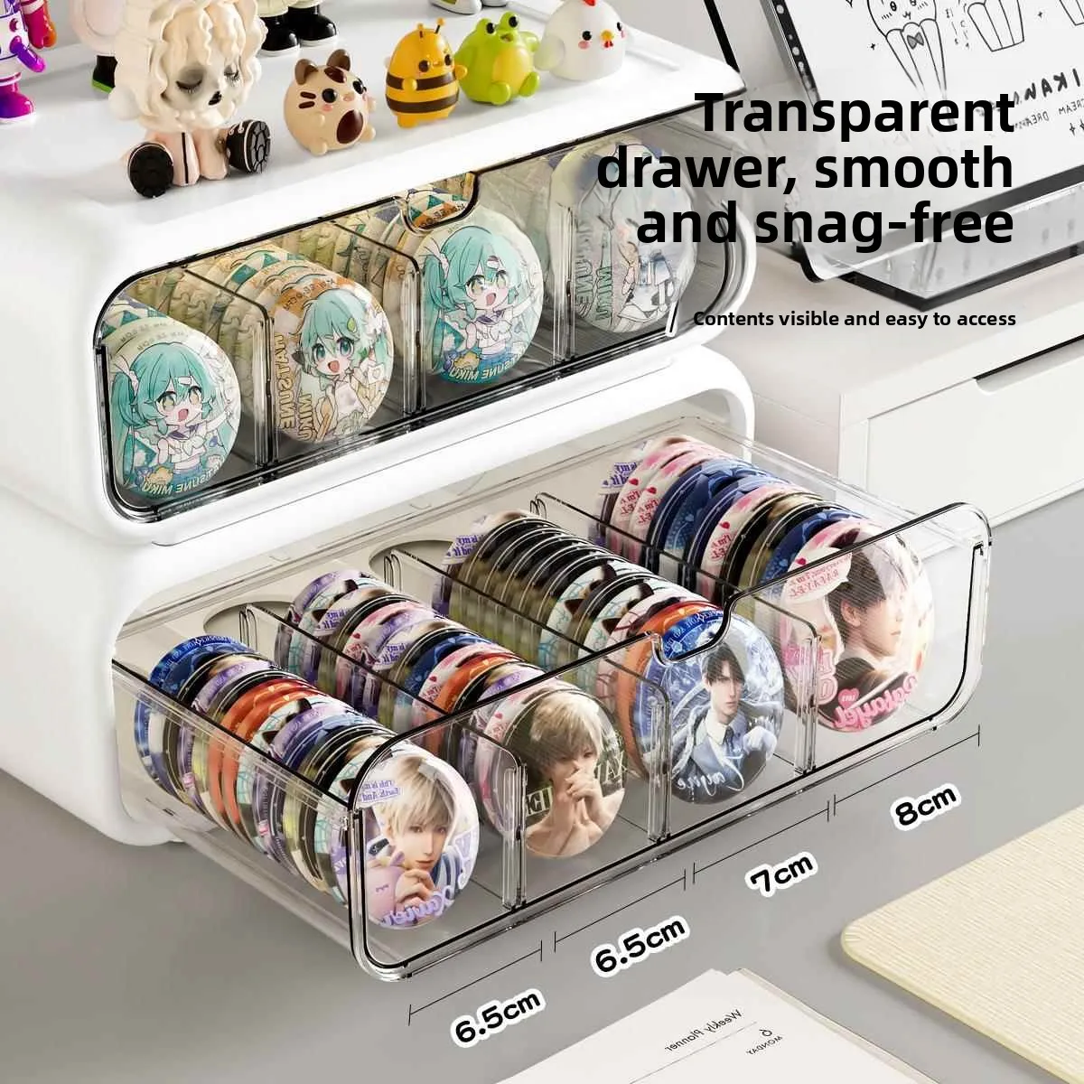 Bajie Transparent Dustproof Der Sle Storage Box Display Case Organizer elf for Baes And Anime Accories