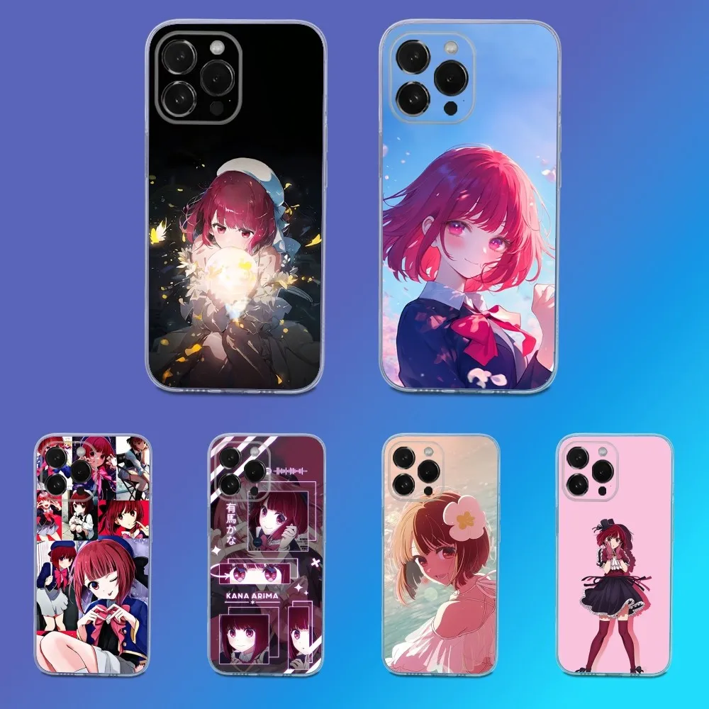 

Oshi No Ko K-Kana Arimas Phone Case For iPhone 16,15,14,13,12,11 Pro,Max,Plus,X,XS,XR,SE,Mini Transparent Silicone Soft
