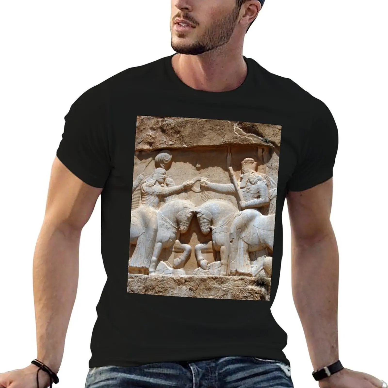 

Persian Knights, King Ardashir Monument, Persia, Iran T-Shirt mens graphic t shirts t shirt man designer T-Shirt