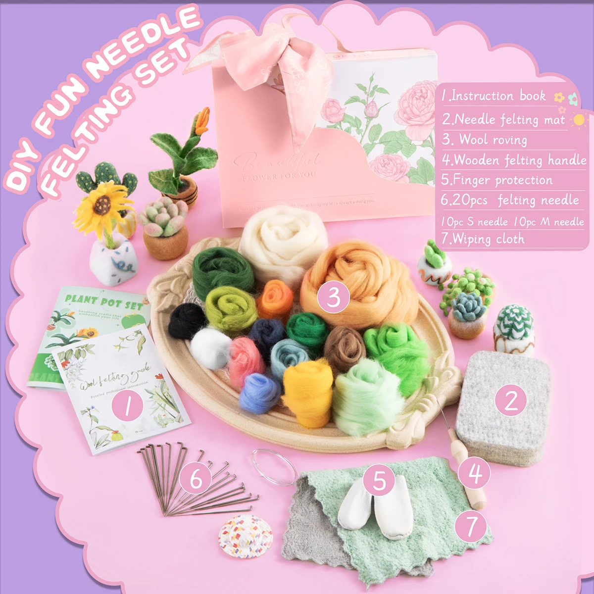 

Стартовый набор для валяния иглой, набор материалов для валяния шерсти ручной работы, набор материалов для валяния шерстяного фетра «сделай сам», аксессуары для инструментов для рукоделия, принадлежности ручной работы