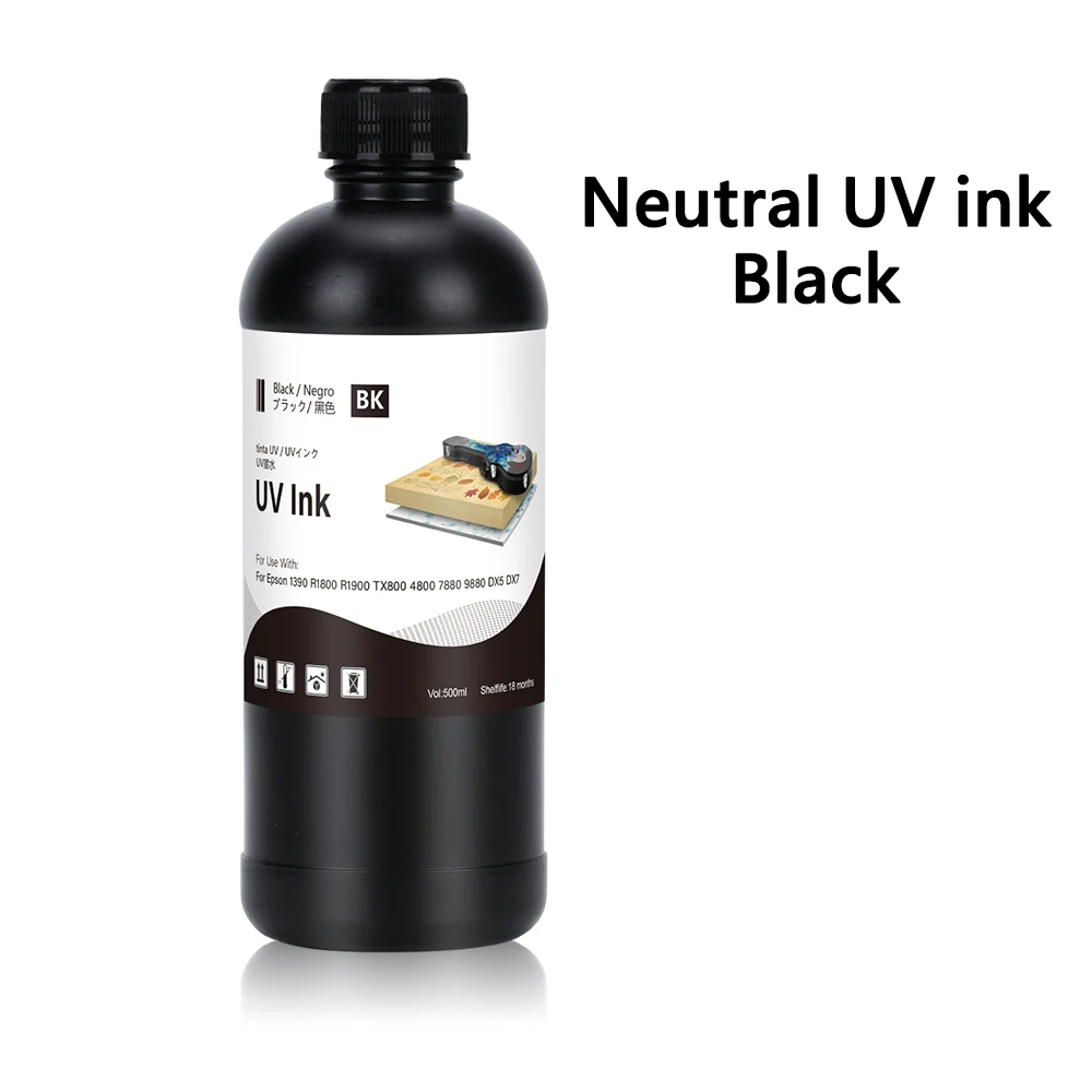 Winnerjet 500ML UV-inkt voor DX5 DX6 DX7 TX800 XP600 printkop voor Epson 1390 L800 L1800 R1800 printerinkt voor alle UV-printers