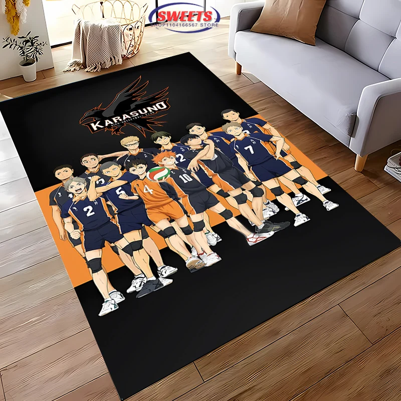 3D Printing Haikyu Large Area Rug, Indoor Washable Bedroom Mat, Durable Rug for Living Room Dining Room Bathroom Kitchen Office