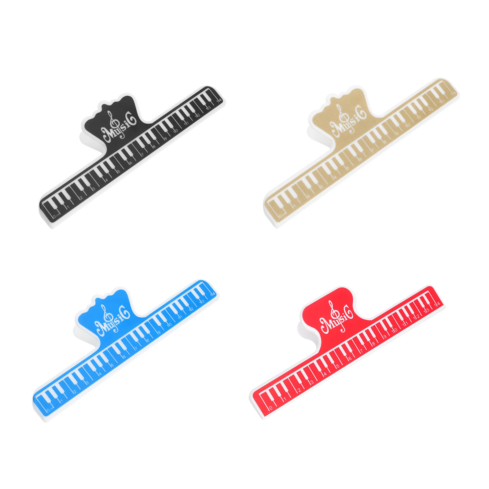 

4 Pcs Sheet Music Clip Piano Score Book Press Major Plastic Page Fixing Folder Pressure Student Use