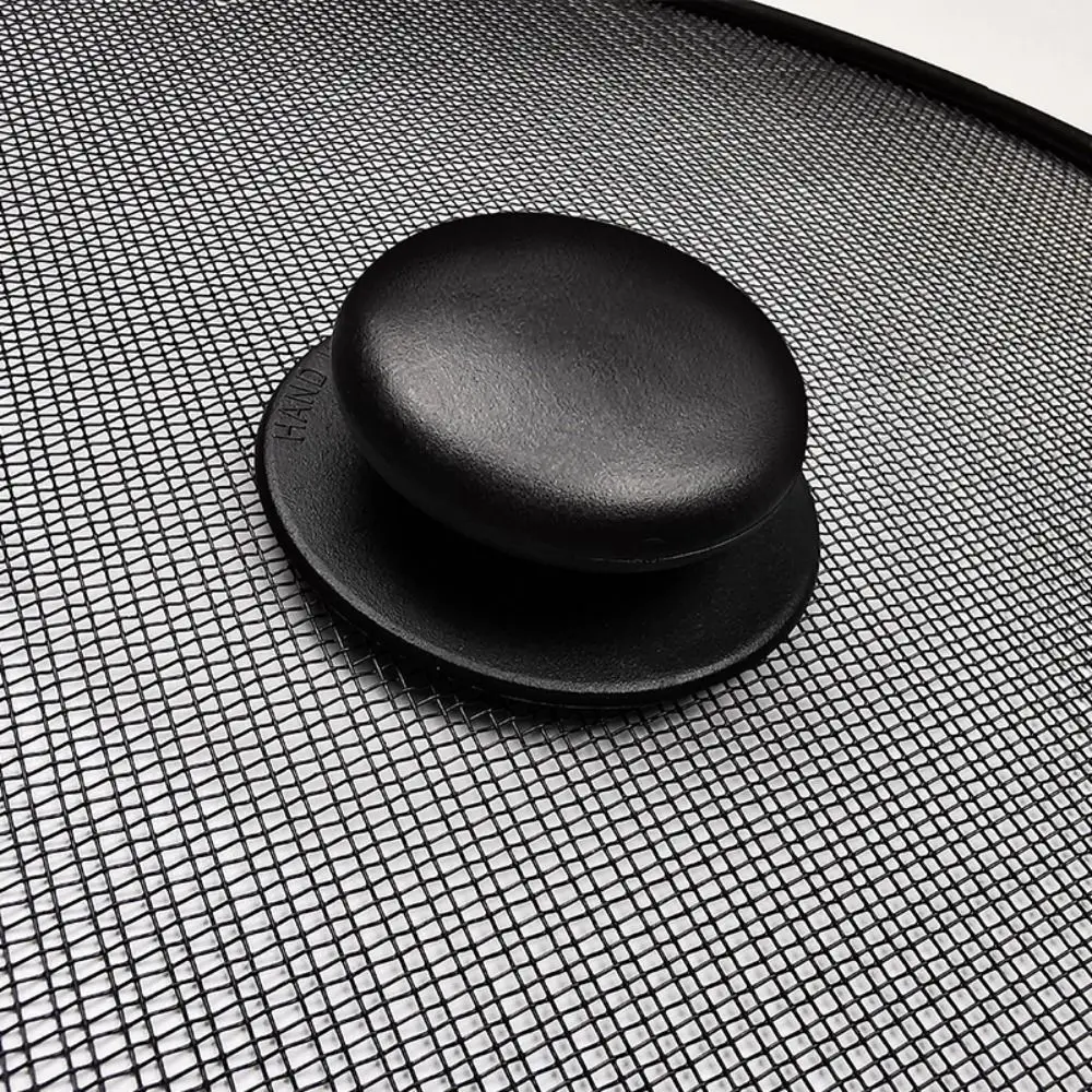 손잡이가 있는 블랙 오일 스플래터 스크린, 오일 스플래시 방지 뚜껑, 편리한 내구성 스플래터 가드, 주방 용품, 신제품