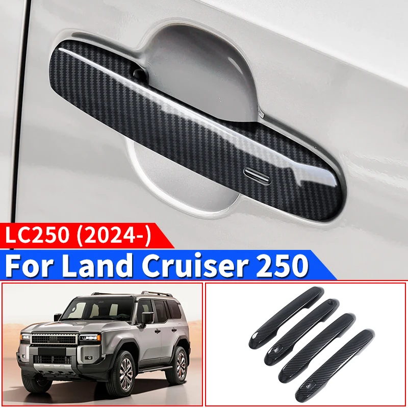 

For 2024 Toyota Land Cruiser 250 1958 Outside Door Handles Decoration Cover LC250 Exterior upgraded Accessories Chrome Tuning